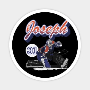 Curtis Joseph Edmonton Retro Script Magnet